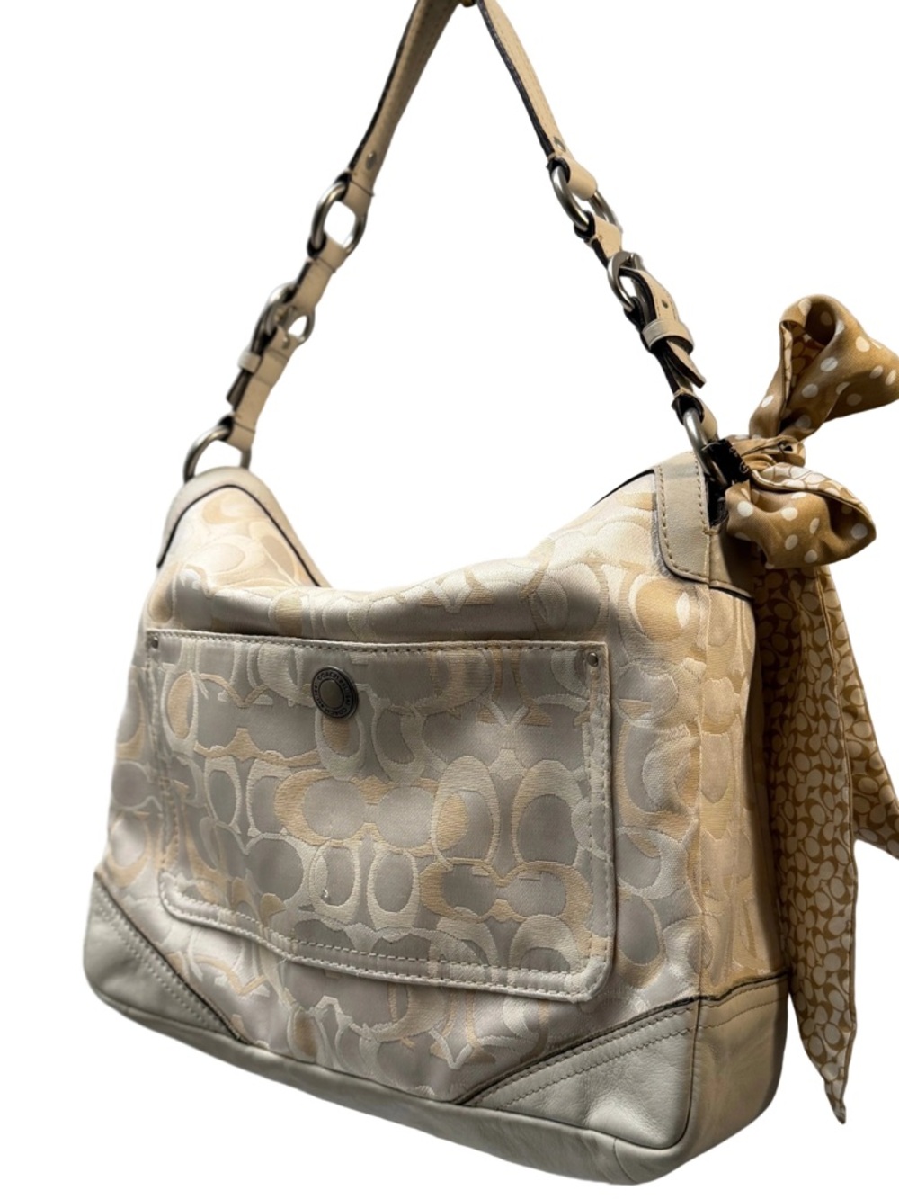 Coach Chelsea Optic White 10143 Signature Shoulder Bag